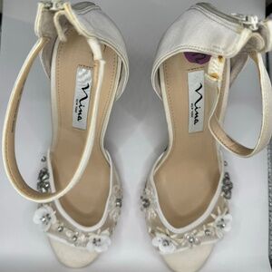 Nina white/cream wedding shoes